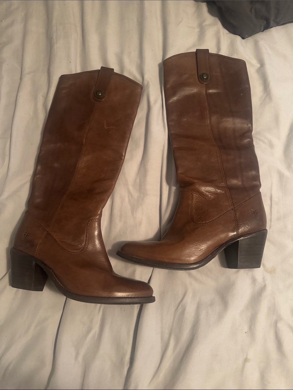Brown Leather Knee-High Women’s Boots